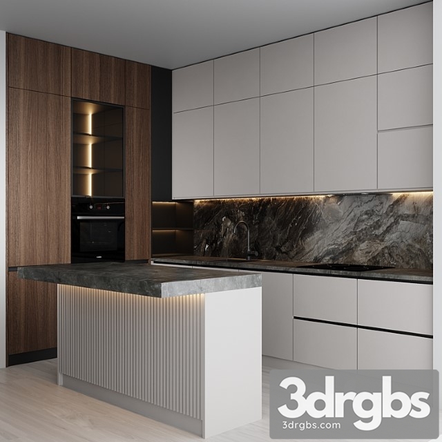 Kitchen set 2 3dsmax Download - thumbnail 1