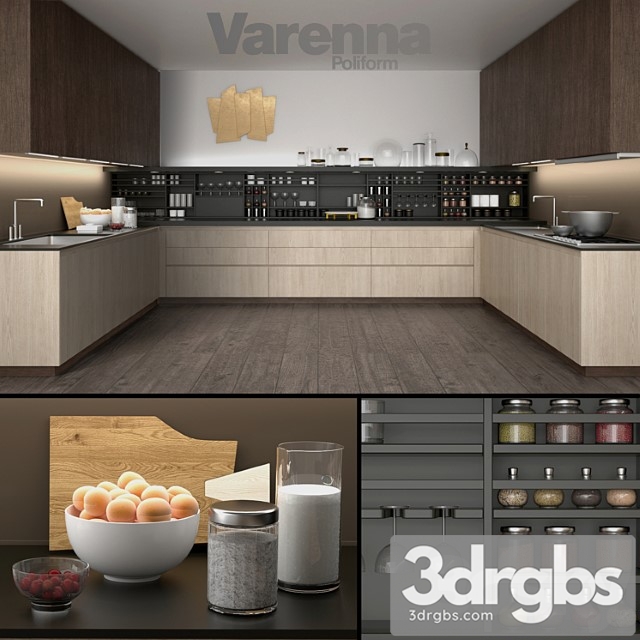 Kitchen Varena Poliform 3dsmax Download - thumbnail 1