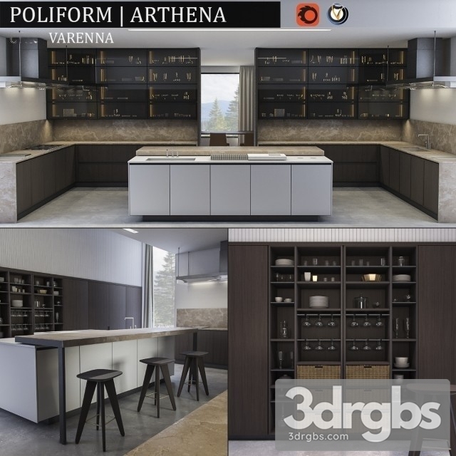 Kitchen Varenna Arthena 3dsmax Download - thumbnail 1