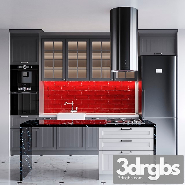 Kitchen Villa Ot Rimi Kitchens 3dsmax Download - thumbnail 1