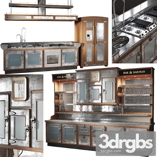 Marchi cucine bar & barman 3dsmax Download - thumbnail 1