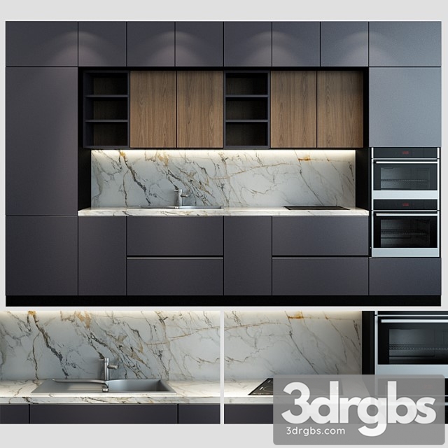 Modern kitchen 09 3dsmax Download - thumbnail 1