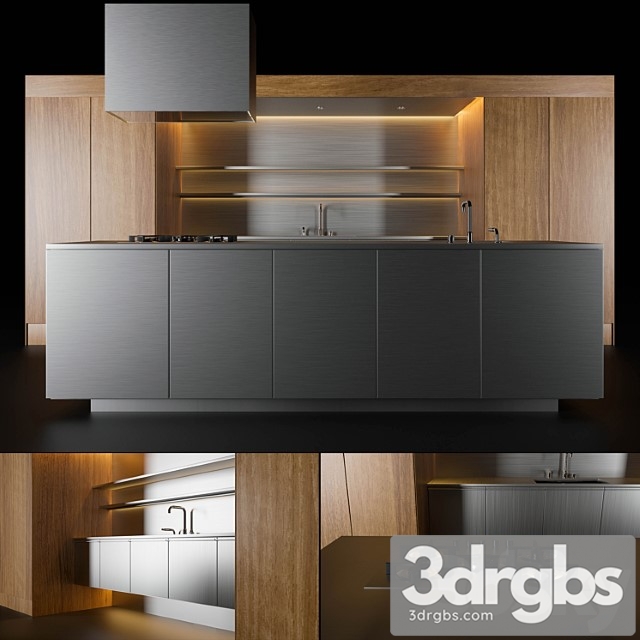 Modern kitchen 1 3dsmax Download - thumbnail 1