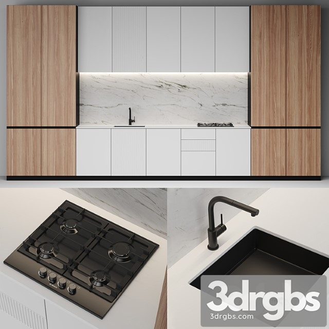 Modern kitchen 3 3dsmax Download - thumbnail 1