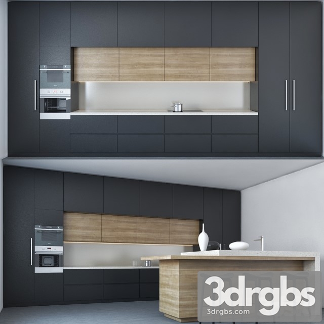 Modern Kitchen 3dsmax Download - thumbnail 1