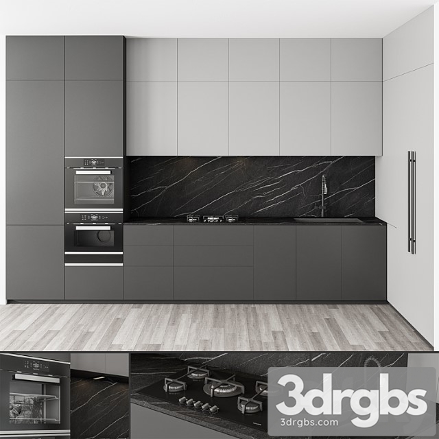 Modern kitchen black and white 100 - thumbnail 1