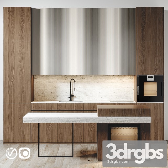 Modern Kitchen Cabinet 3dsmax Download - thumbnail 1