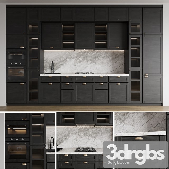 Modern kitchen ikea lerhuttan 3dsmax Download - thumbnail 1