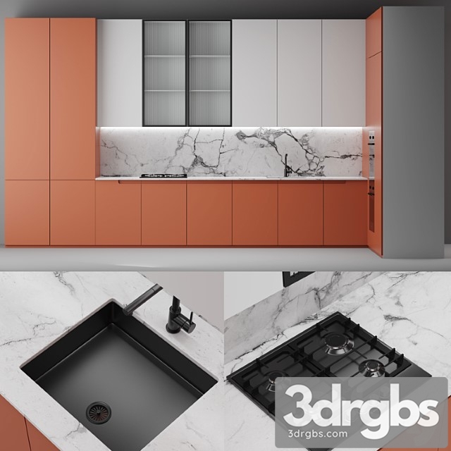 Modern kitchen_1 3dsmax Download - thumbnail 1