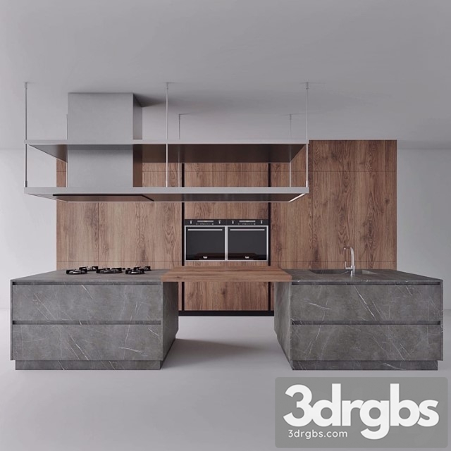 Modern kitchen_2_3 3dsmax Download - thumbnail 1