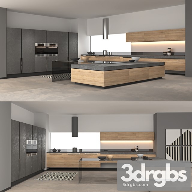 Modern kithen modern kitchen 3dsmax Download - thumbnail 1