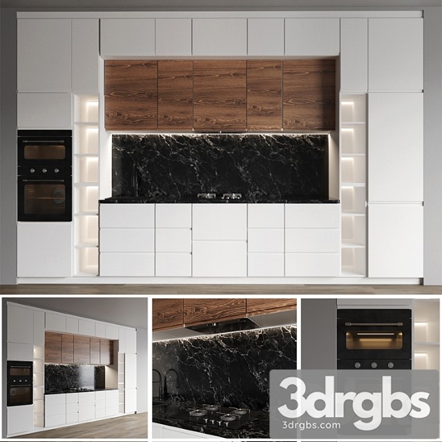 Modern white kitchen ikea voxtorp 3dsmax Download - thumbnail 1