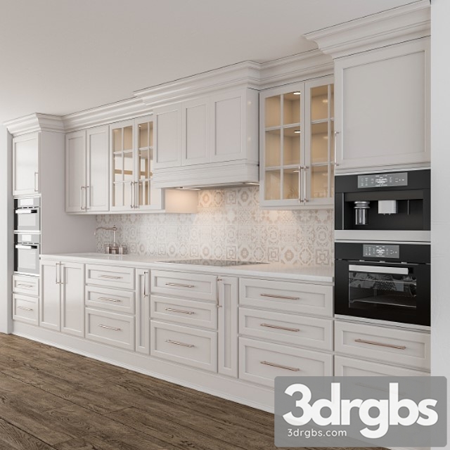 Neoclassic kitchen cream 3dsmax Download - thumbnail 1