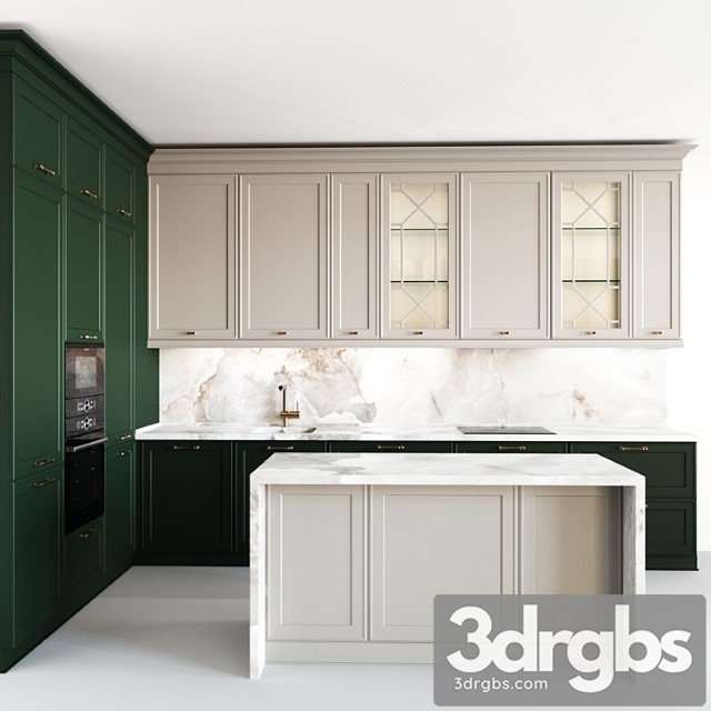 Neoclassical Style Kitchen 05 1 3dsmax Download - thumbnail 1