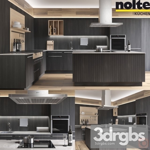 Nolte Neo Chalet Kitchen 3dsmax Download - thumbnail 1