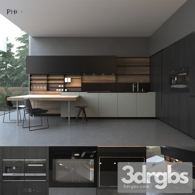 Phoenix Modern Kichen Cabinet 3dsmax Download - thumbnail 1