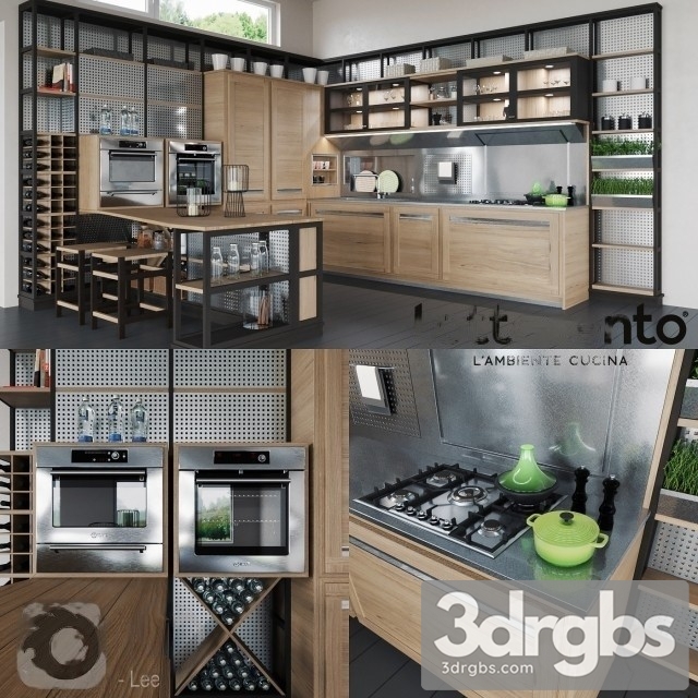 Roveretto kitchen by L Ottocento 3dsmax Download - thumbnail 1