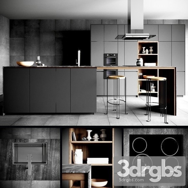 Valcucine Forma Mentis Dark 02 3dsmax Download - thumbnail 1