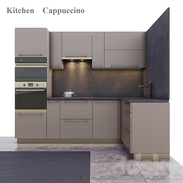 Kitchen Cappuccino 3DS Max Model - thumbnail 2