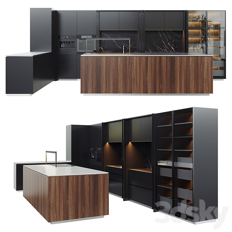 Kitchen Cesar 2 3DS Max - thumbnail 1