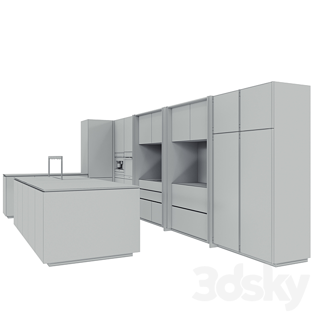 Kitchen Cesar 2 3DS Max Model - thumbnail 3