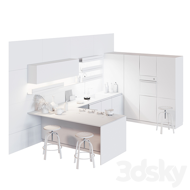 Kitchen Cesar Arredamenti 3DS Max Model - thumbnail 3