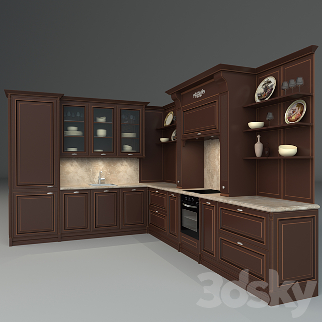 kitchen Cesar Elite 3DS Max Model - thumbnail 2