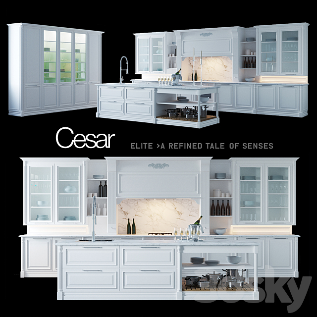 Kitchen Cesar Elite 3DSMax File - thumbnail 1