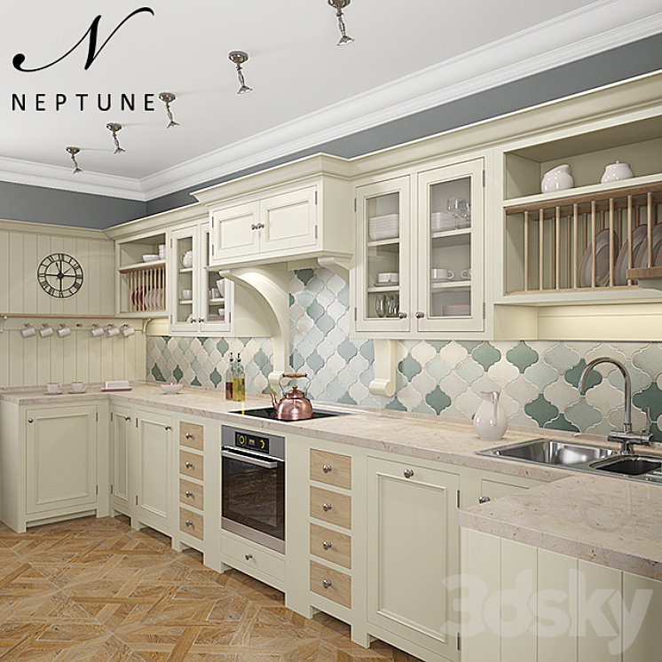 kitchen Chichester manufacturer Neptune 3DS Max - thumbnail 1