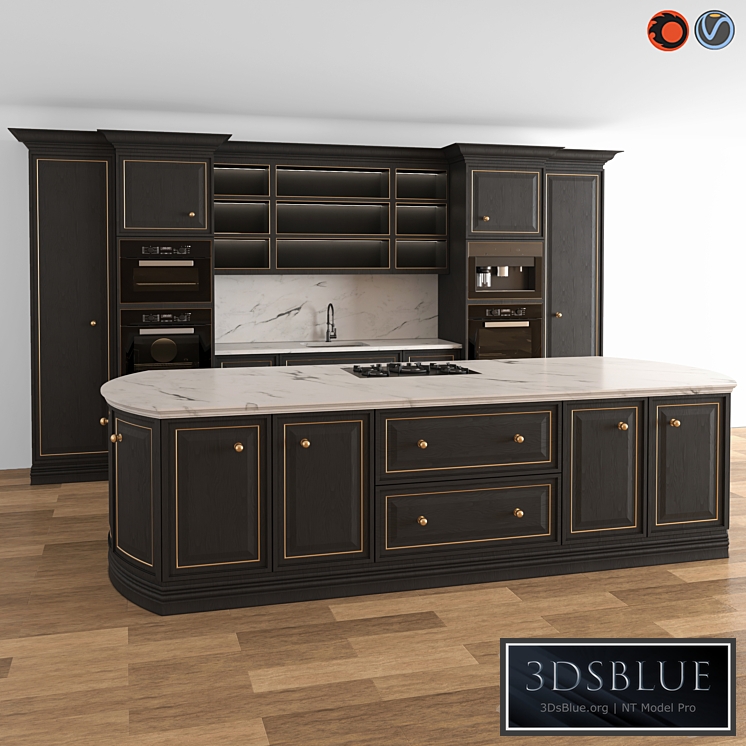 Kitchen Classic 04 3DS Max - thumbnail 3