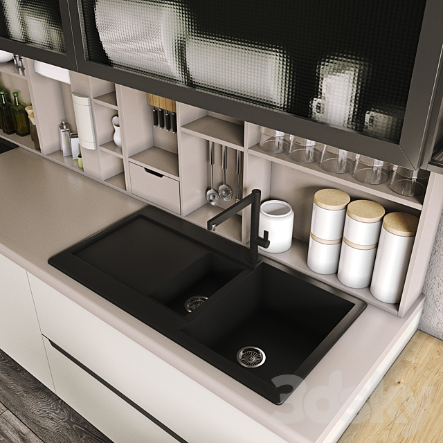 Kitchen CUCINE LUBE Oltre 3DS Max Model - thumbnail 3