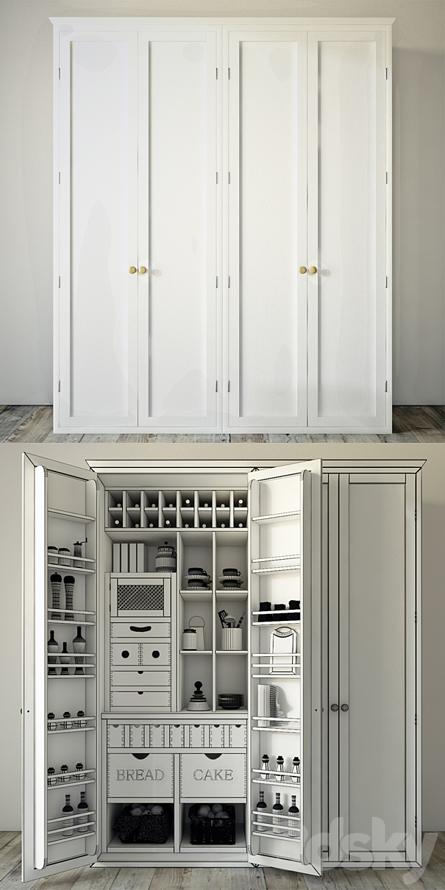 Kitchen cupboard organizer 3DSMax File - thumbnail 3