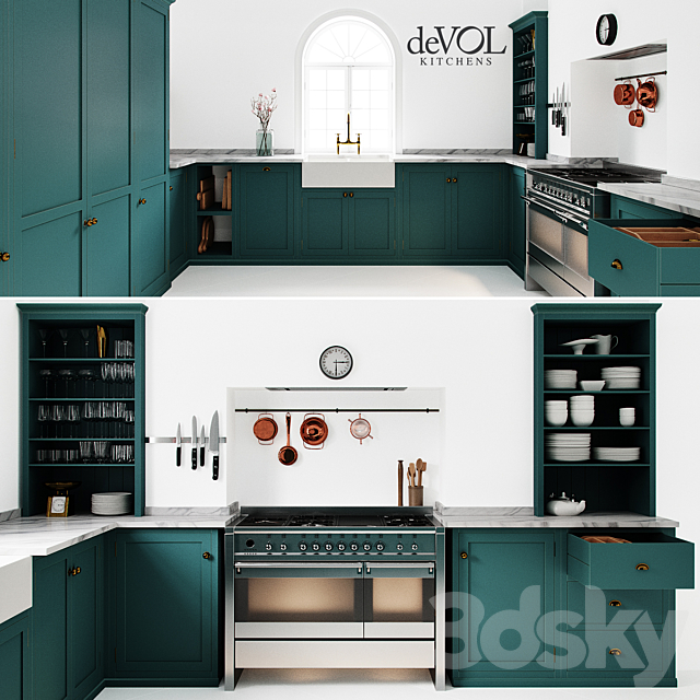 Kitchen Devol Shaker Kitchen 3DSMax File - thumbnail 1