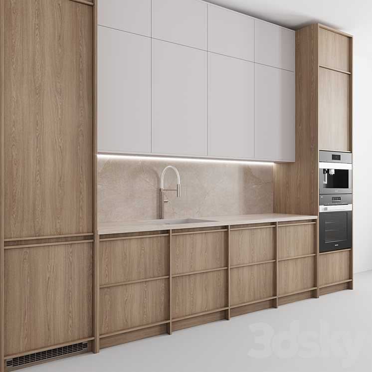 “Kitchen №121 “”Wood and Sand””” 3DS Max Model - thumbnail 2