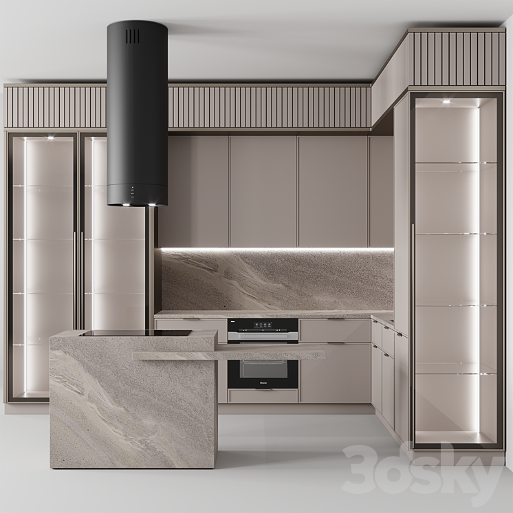 Kitchen №125 3DS Max Model - thumbnail 1