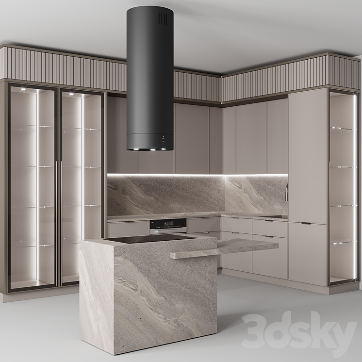 Kitchen №125 3DS Max Model - thumbnail 2