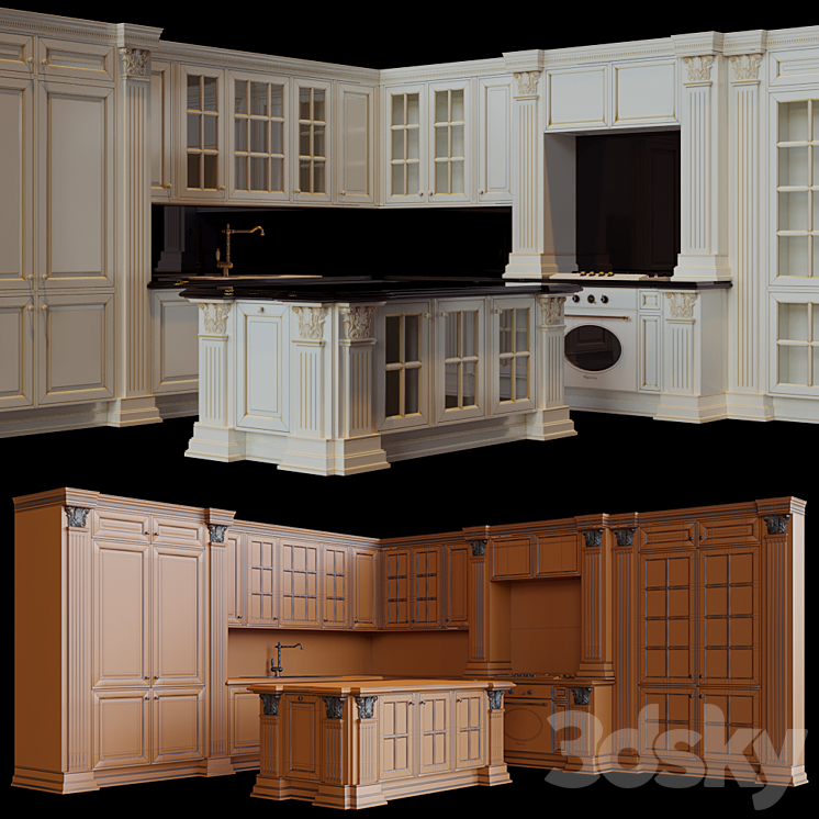 Kitchen Elisaveta Giulia Novars 3DS Max - thumbnail 1