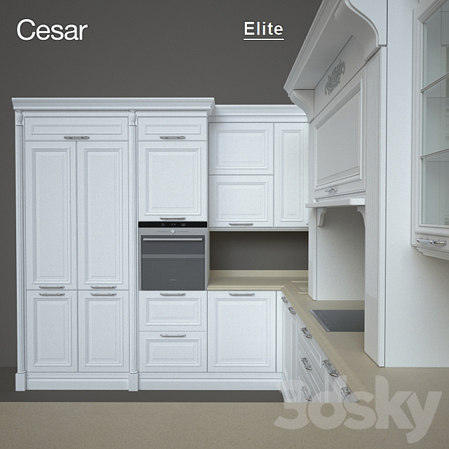 Kitchen Elite factory Cesar 3DS Max Model - thumbnail 2