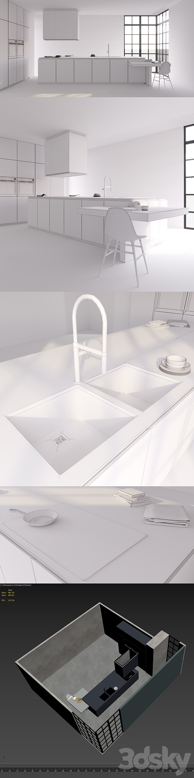 Kitchen Ernestomeda Obliqua 3DSMax File - thumbnail 3