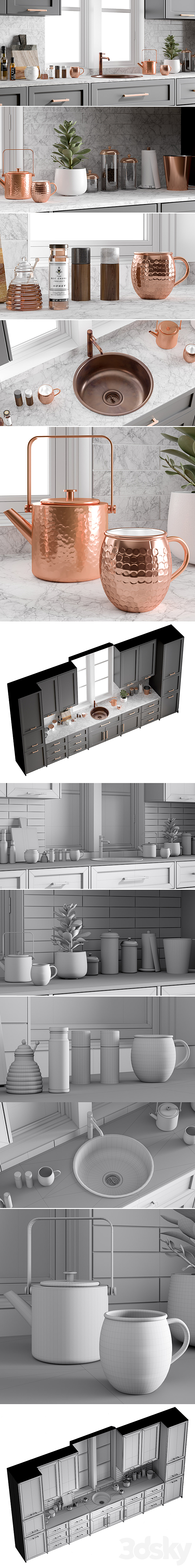 Kitchen Fasads 6 3DS Max Model - thumbnail 2