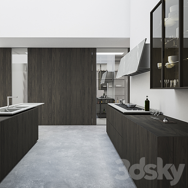 Kitchen Float Rovere 3DS Max Model - thumbnail 2