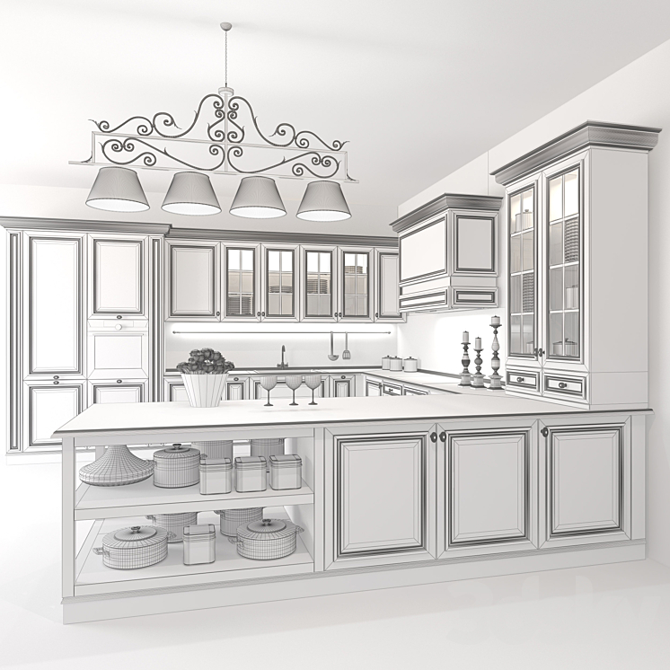 kitchen FM Bottega London 3DS Max - thumbnail 2