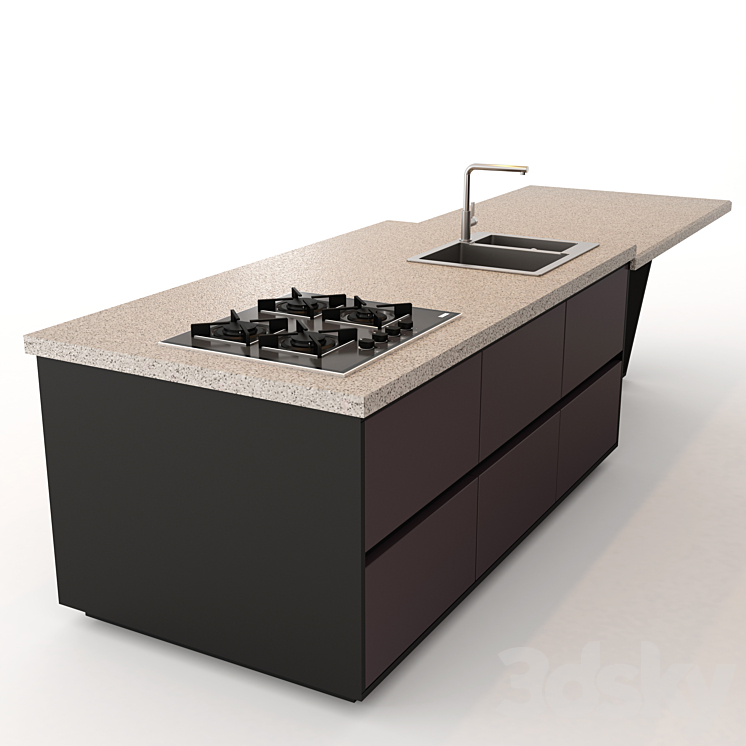 “Kitchen furniture “”Islet””” 3DS Max - thumbnail 2