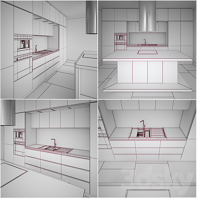 Kitchen Furniture IX 3DSMax File - thumbnail 3