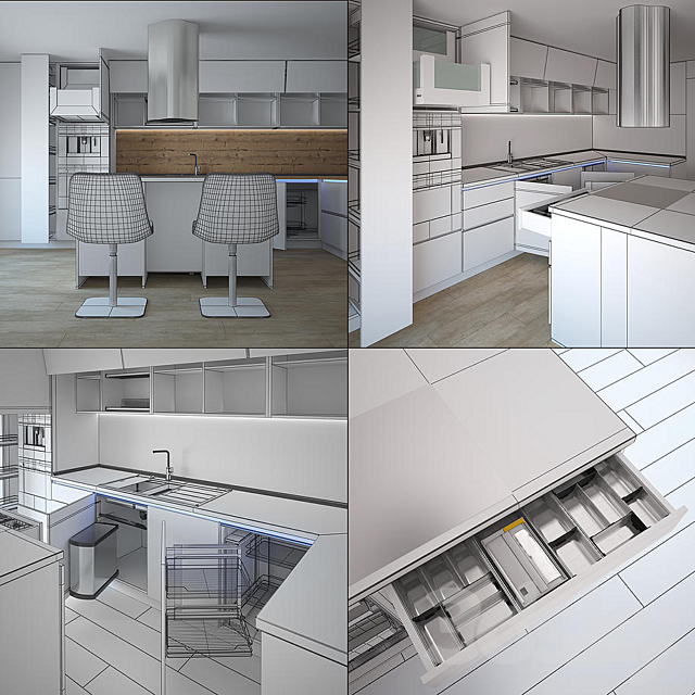 Kitchen Furniture K & K 3DSMax File - thumbnail 3