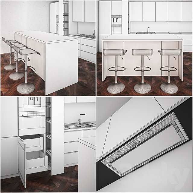 Kitchen Furniture X 3DSMax File - thumbnail 3