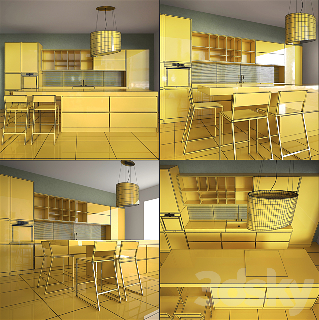 Kitchen Furniture XVI 3DSMax File - thumbnail 3