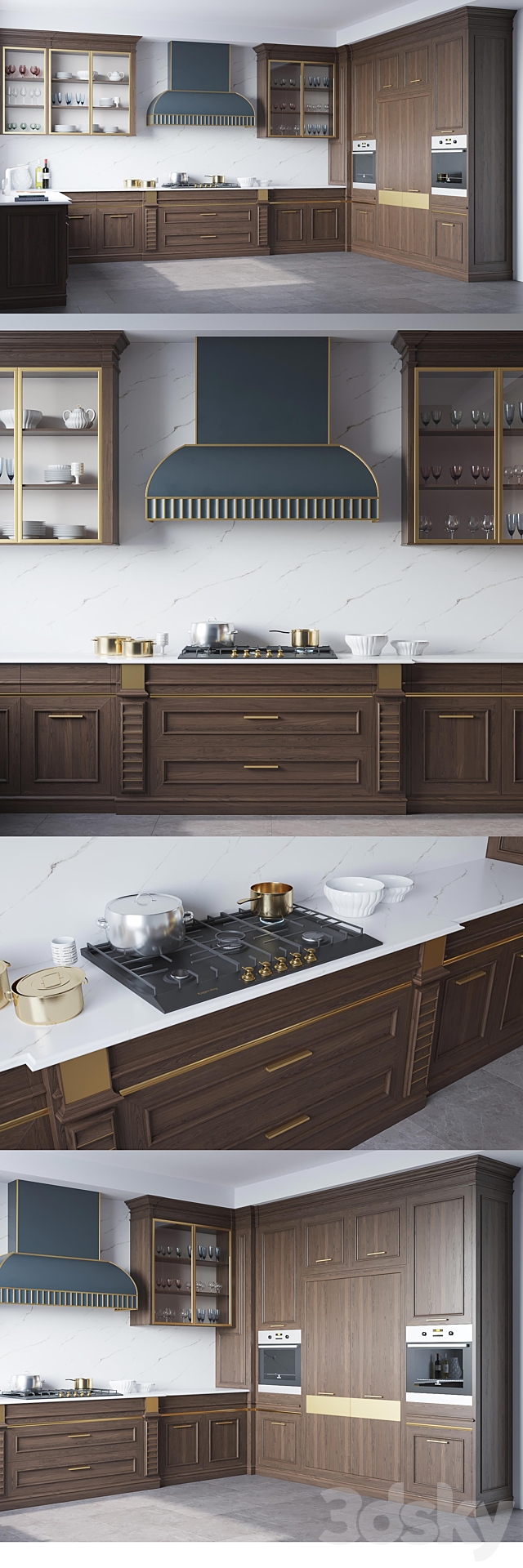 Kitchen Ginepro Lago Mobili 3DS Max Model - thumbnail 2