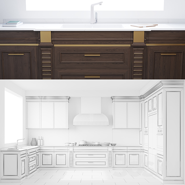 Kitchen Ginepro Lago Mobili 3DS Max Model - thumbnail 3