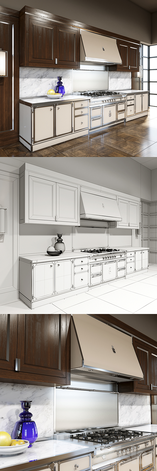 Kitchen GULLO AVANA PEARL & SATIN NICKEL 3DS Max Model - thumbnail 3